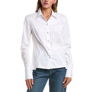 Helmut Lang Womens  Bustier Shirt, White